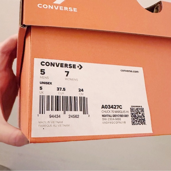 Converse Chuck 70 Marquis Embroidered Chuck Taylor Black High-Top Sneakers Black - Picture 7 of 7